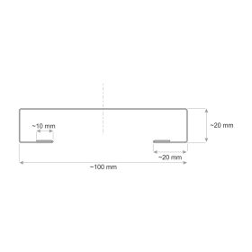   CESAR KERÍTÉSLÉC C PROFIL 10 cm FEKETE - Prémium kivitel (2 oldalon festett)