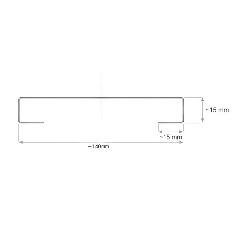 CESAR KERÍTÉSLÉC C PROFIL 14 cm FEKETE - Normál kivitel (2 oldalon festett) 100 cm hosszú