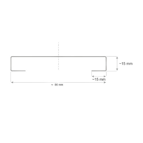 CESAR KERÍTÉSLÉC C PROFIL 8 cm FEKETE - Normál kivitel (2 oldalon festett) 100 cm hosszú