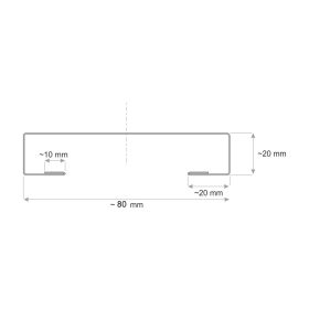   CESAR KERÍTÉSLÉC C PROFIL 8 cm FEKETE - Prémium kivitel (2 oldalon festett)